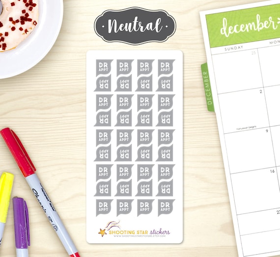 Meeting Functional Planner Stickers Appointment March Colors for Any Size Planner