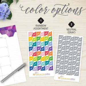 72 Class Corner Planner Stickers, colorful scalloped reminder stickers, 2025-2026 ECLP colors, school student scheduling, Hexagon, bouquet image 2
