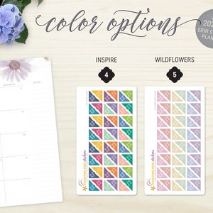 48 Pay Day Corner Stickers, planner reminder stickers, 2023-24 ECLP colors, In Bloom, payday, pay check payroll reminder, finance tracker image 3