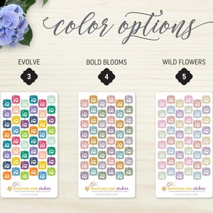 48 Nail Polish Planner Stickers manicure stickers, nail salon spa appointment tracker, pedicure, nail painting, ECLP 2024 eclp Bold Blooms image 3