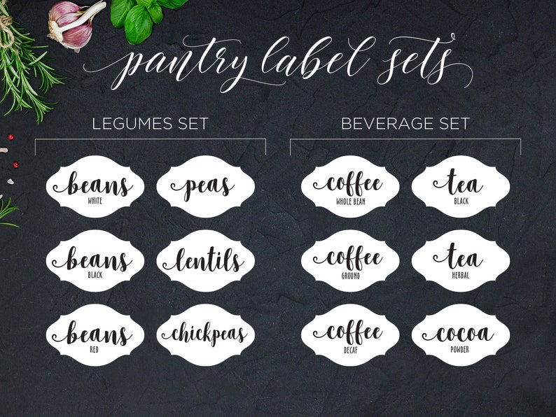Rustic Looking Labels Rustic Pantry Labels - Waterproof Vinyl Stickers, Customizable, Product ...