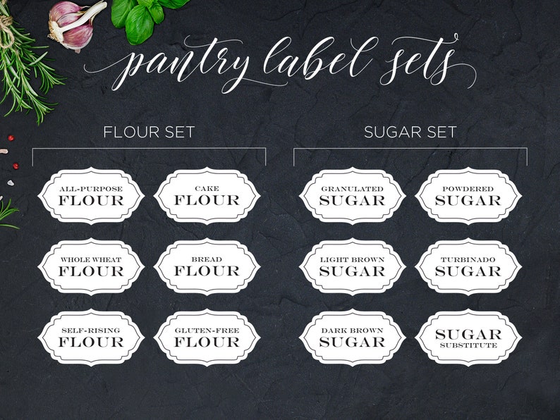 Custom Pantry Labels – Waterproof Vinyl Stickers, Organization, Custom ...