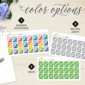 48 Pay Day Corner Stickers, planner reminder stickers, 2024 ECLP colors Evolve, Bold Blooms, payday, pay check payroll finance tracker image 2