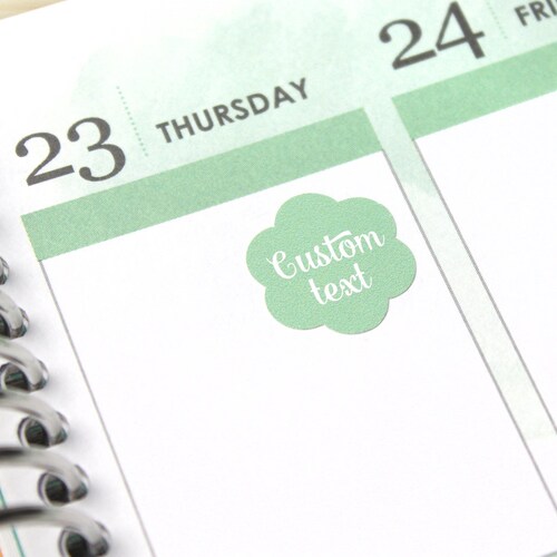 24 Blank or Custom Round Scalloped planner stickers, colorful reminders, 2022 ECLP colors, rainbow colors, Erin Condren, Happy Planner