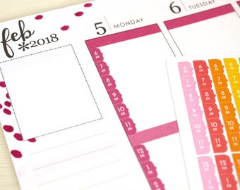 Hourly Time Strips, 6am to 11pm,  for 7x9 vertical Erin Condren planners, custom hours