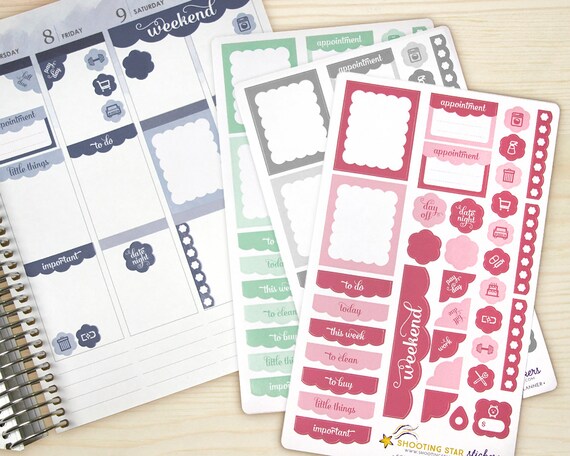 Life Planner Erin Condren Planner Sticker Kit Weekly Planner Watercolor ...