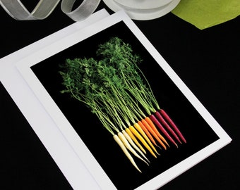 Rainbow Carrots Greeting Card Set of 5