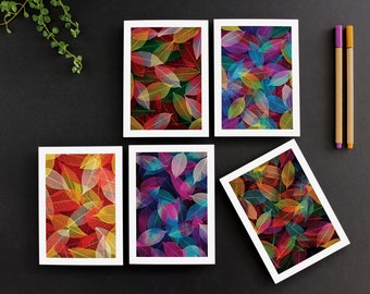 Leaves Greeting Card Set of 5