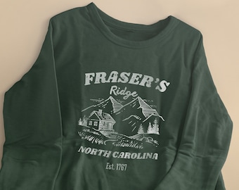Outlander Fraser's Ridge Sweatshirt, Mountain Cabin, North Carolina