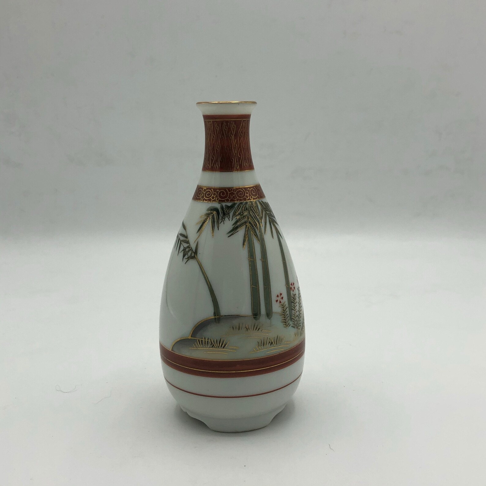 Genuine Kutani Bamboo Theme Sake bottle Etsy