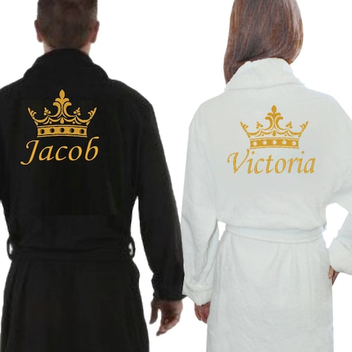 Personalised Embroidered Mens Robe Dressing Gown Bathrobe Etsy UK