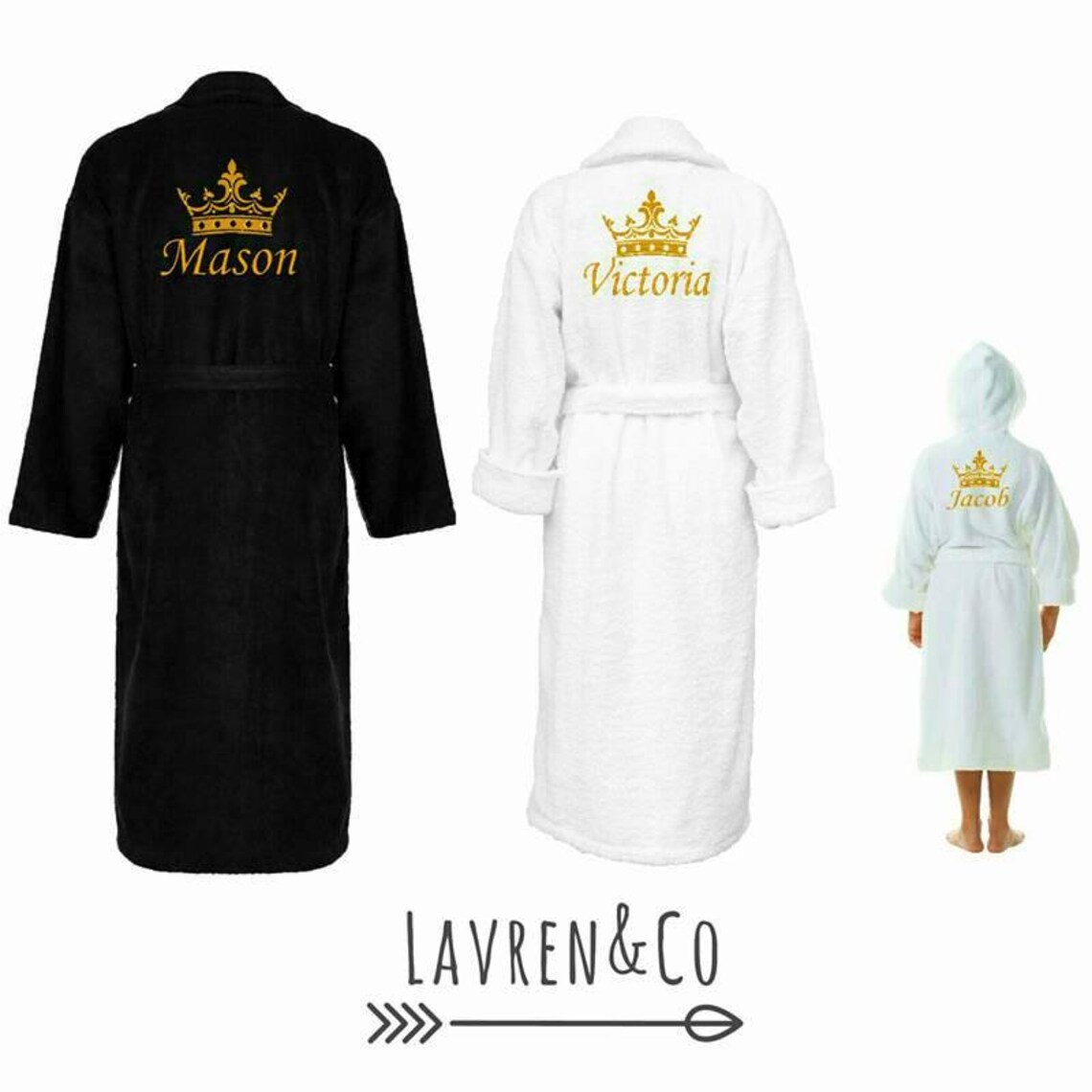 Personalised dressing gown bath robe customised robe His Etsy