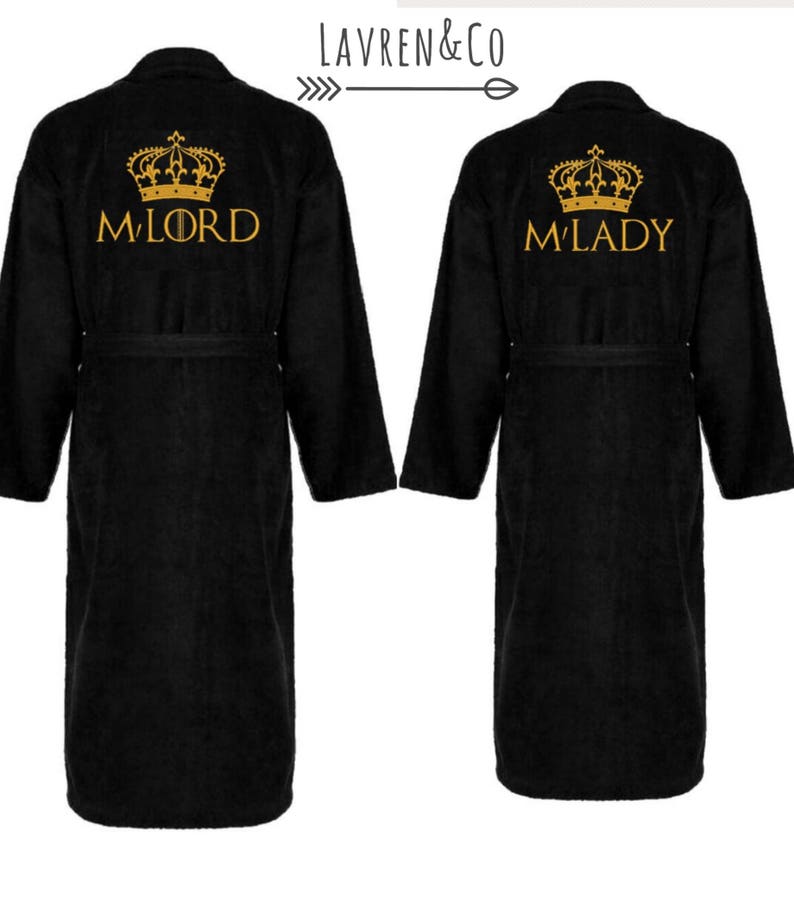 Personalised dressing gown Game of Thrones bath robe His and image 1