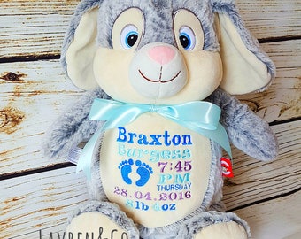 Personalised Rabbit toy, Bunny toy, Cubbies, Easter bunny, Easter hunt bunny, Plush bunny rabbit, Embroidered name toy