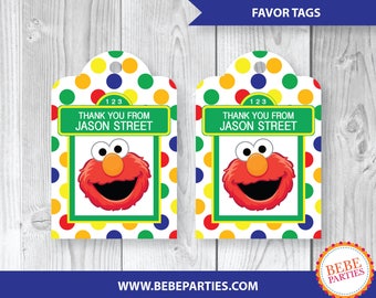 Elmo name tags | Etsy