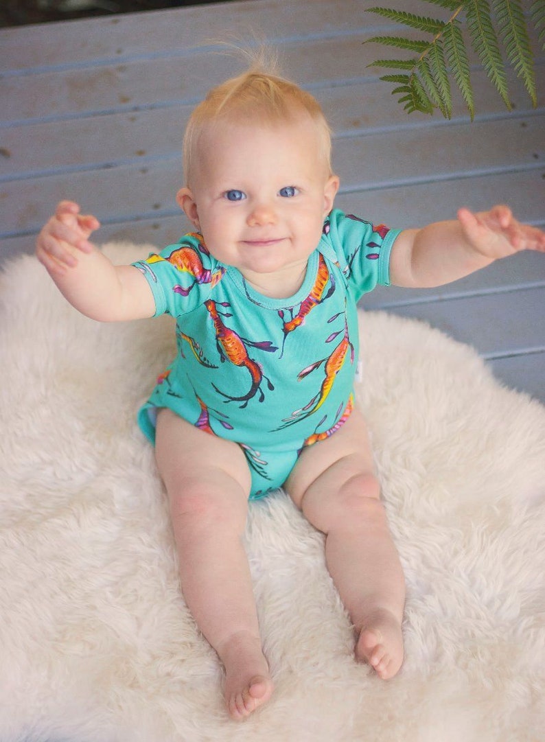 Organic Baby Clothing Australia Short Sleeve Onesies Weedy Etsy