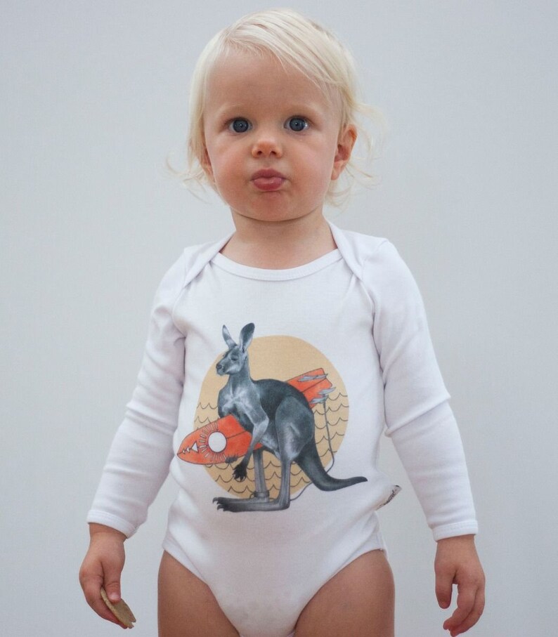 Organic baby Onesies RED long Sleeve Onesie Australian Etsy