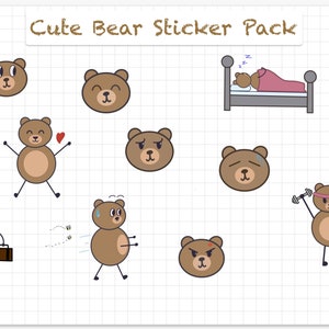 Cute Bear Stickers