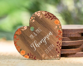 Autumn fall place cards | wedding guest cards | printed place names | rustic place names rustic wedding names | personalised names