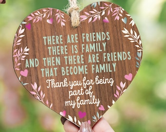 Friend gift friendship gift ideas Friends that are family wooden plaque bff gift best friend christmas gift AM28