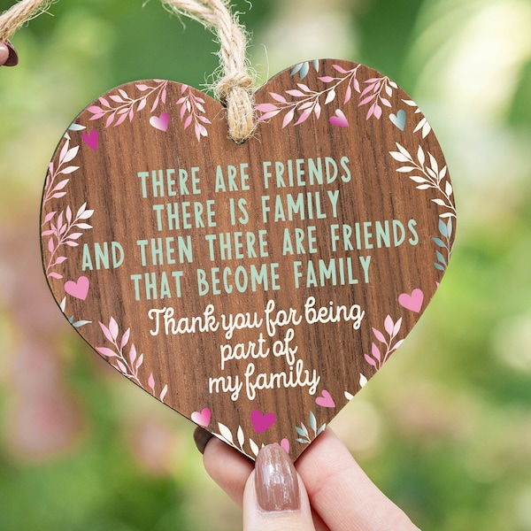 Friend gift friendship gift ideas Friends that are family wooden plaque bff gift best friend christmas gift AM28