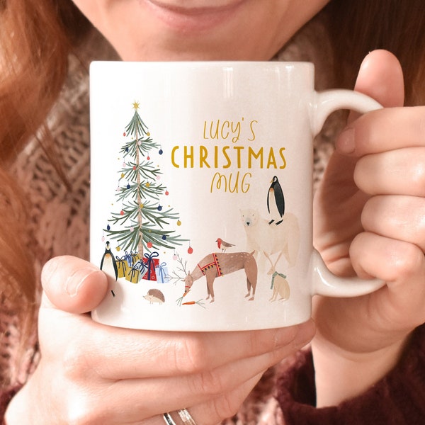 Mug de Noël personnalisé | cadeau de Noël remplisseur de bas | tasse de chocolat chaud personnalisée | cadeau secret du père noël | boîte de réveillon de noël vacances