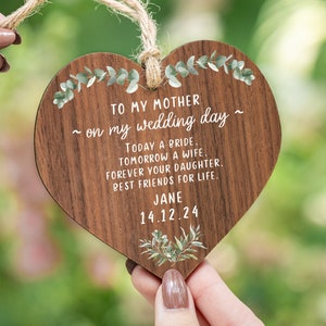 Mother of the bride wedding gift | eucalyptus personalised gift from bride mother bride gift | Mother of bride gift gift from daughter