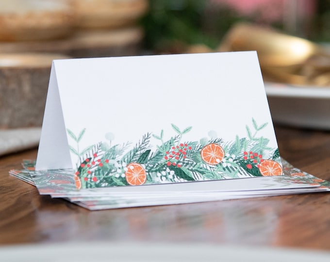 Christmas Place Setting Card, Christmas Table Decor, Christmas ...