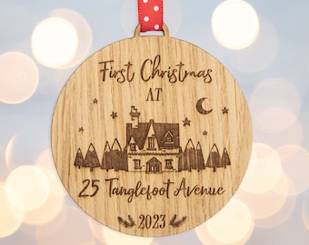 First christmas at, first home ornament, New home ornament, our new home, christmas ornament, new home gift, our first home,  OAK7