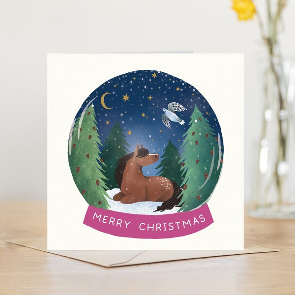 Christmas Cards With Snow Scene Etsy