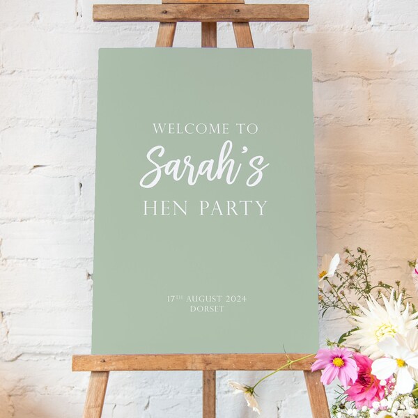 Hen Party Print Sign Etsy