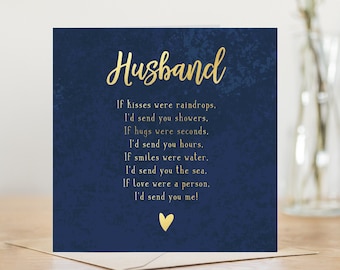 Romantic husband card | to my husband card birthday anniversary | valentines day card for husband anniversary card | wedding day card