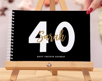 Personalised birthday guestbook | birthday guest book | 30th 40th 50th 60th 70th 80th 90th birthday sign in | birthday party decor