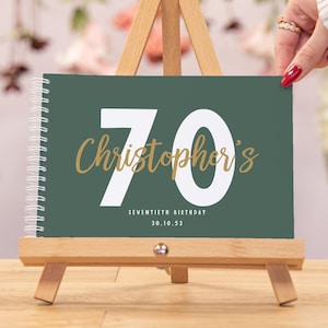 Birthday guestbook | personalised for her and him |  for any milestone 18th 21st 30th 40th 50th 60th 70th 80th 90th 100th birthday