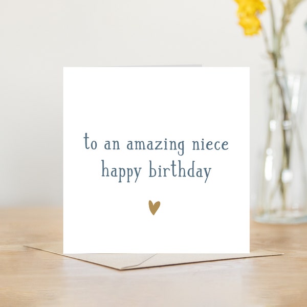 Niece birthday card | card for niece birthday | special niece card | happy birthday card niece | best niece personalised card