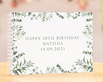 Birthday guestbook for you to personalise | birthday guest book for birthday decorations 16th 18th 21st 30th 40th 50th etc | party