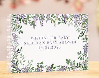 Baby shower personalised guestbook | baby shower party decor | baby guestbook for baby shower game | baby shower book for girl or boy
