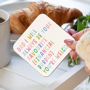 Haushaltsuntersetzer | Geschenk der Tochter zum Vatertag | Geschenk für Papa | Vatertagsgeschenk für Papa | lustiger vatertag vom tochter