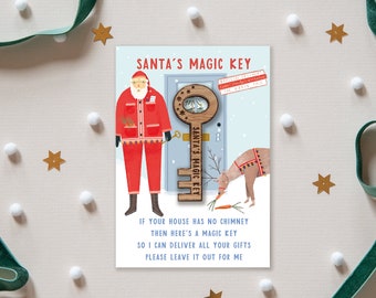 Santa’s magic key for Christmas eve box | wooden Santas magic key no chimney | Santa key Christmas eve | Santa magic key | Santa’s key