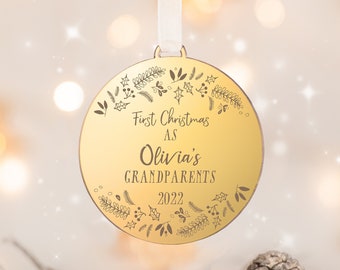 Cadeau grand-parent de luxe, cadeau de Noël, cadeau pour grand-mère, nouveaux parents, cadeau pour les nouveaux parents, décoration de Noël, premier Noël, LUX18