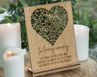 Wedding Memory Table Sign Memorial Table Sign Wedding Remembrance In Memory Of Wedding Memory Table Sign Loved Ones In Heaven, 04WS