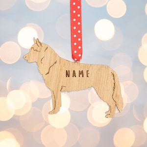 Husky dog ornament | Christmas ornament dog lover gift | pet memorial christmas decoration | dog, Christmas ornaments