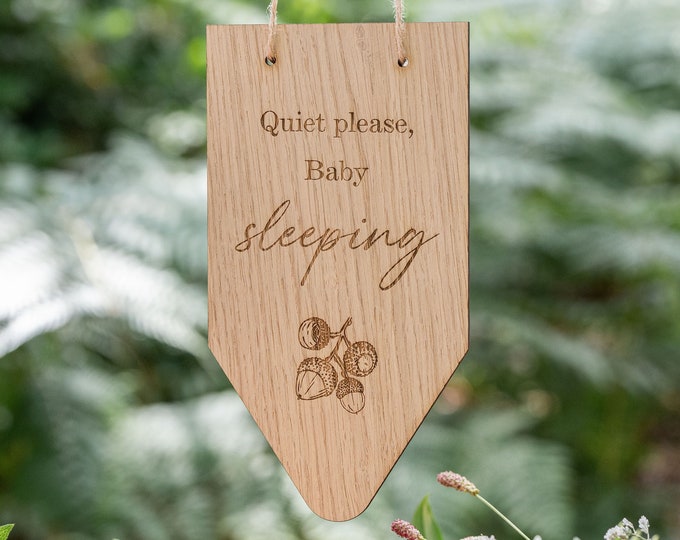 Quiet Please Sign Do Not Disturb Baby | Shh Sleeping Baby Sign Quiet ...