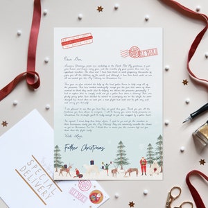 Personalised letter from Father Christmas personalised letter from Santa for christmas eve box from the desk of Santa Claus image 1