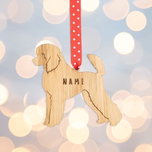 Pudel Hund Ornament | Weihnachtsschmuck Hundeliebhaber Geschenk | Haustier Erinnerung Weihnachtsdeko | Hund, Weihnachtsschmuck