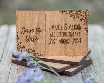 Save the date with optional magnets, wood wedding magnets, wooden save the date, rustic wedding, announcement, wood save the date, 18std