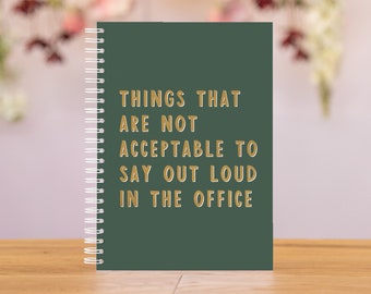 Funny office notebook | coworker gift ideas | gifts for coworker secret santa gift | funny work wife gift | favorite coworker funny gift