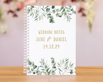 Personalised wedding planner | wedding notebook wedding journal | bridal notepad wedding notebooks |  wedding notebook planner bride journal