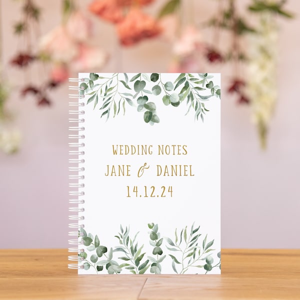 Personalised wedding planner | wedding notebook wedding journal | bridal notepad wedding notebooks |  wedding notebook planner bride journal