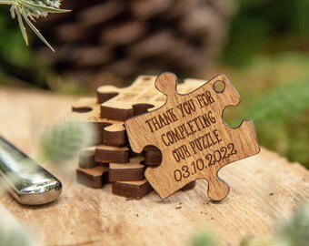 Custom Wedding Favors - Puzzle Favors - Puzzle Piece Favors - Puzzle Decor - Puzzle Decorations - Puzzle Pieces - Wedding Table 10TD